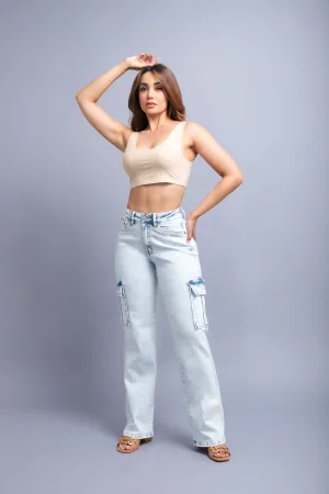 PANTALON DEOBLE FF WIDE LEG FIT CARGO