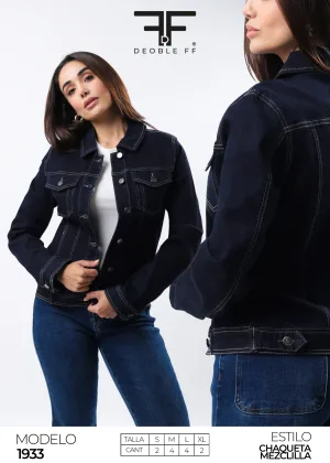 CHAMARRA MEZCLILLA DEOBLE FF BOLSAS DELANTE MEZCLILLA AZUL MEDIO CLARO V S-XL